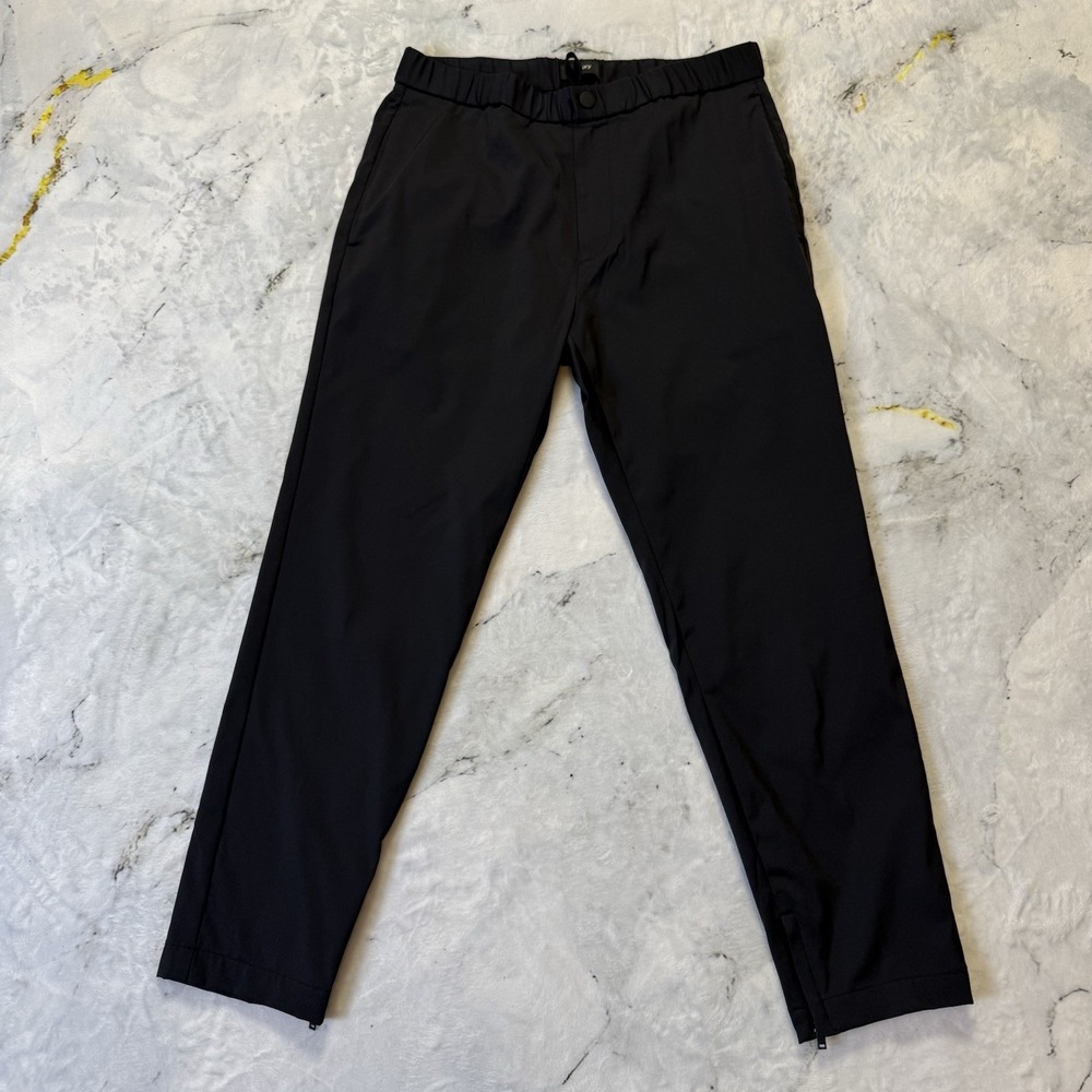 Theory Pants Womens Size Small Black Flat Front Chino Office Straight Leg